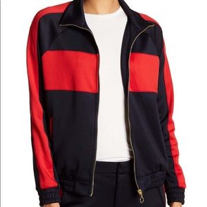 Harlowe and Graham stripe inset track jacket.